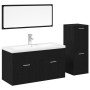 4-Piece Black Oak and Manufactured Wood Bathroom Furniture Set by , Bathroom furniture - Ref: Foro24-3334353, Price: 394,12 €...