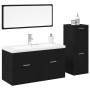 4-Piece Black Oak and Manufactured Wood Bathroom Furniture Set by , Bathroom furniture - Ref: Foro24-3334353, Price: 394,12 €...