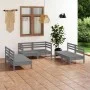 Gartenmöbel-Set 6-tlg. aus massivem Kiefernholz grau von vidaXL, Gartensets - Ref: Foro24-3082554, Preis: 317,01 €, Rabatt: %