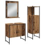 3-piece bathroom furniture set in old wood and composite wood by , Bathroom furniture - Ref: Foro24-3334357, Price: 146,75 €,...