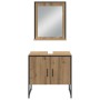 3-teiliges Badmöbel-Set aus ausgewogener Holz-Artisan-Eiche von , Badezimmermöbel - Ref: Foro24-3334358, Preis: 155,85 €, Rab...