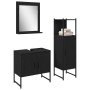3-Piece Bathroom Cabinet Set in Black Engineered Wood by , Bathroom furniture - Ref: Foro24-3334359, Price: 146,00 €, Discoun...