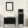 3-Piece Bathroom Cabinet Set in Black Engineered Wood by , Bathroom furniture - Ref: Foro24-3334359, Price: 146,00 €, Discoun...