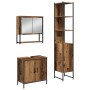 3-Piece Bathroom Furniture Set in Old Wood and Engineered Wood by , Bathroom furniture - Ref: Foro24-3334360, Price: 186,98 €...