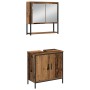 3-teiliges Badmöbel-Set aus Altholz und Holzwerkstoff von , Badezimmermöbel - Ref: Foro24-3334360, Preis: 186,98 €, Rabatt: %