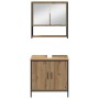3-teiliges Badmöbel-Set aus handwerklichem Eichenholz von , Badezimmermöbel - Ref: Foro24-3334361, Preis: 180,69 €, Rabatt: %