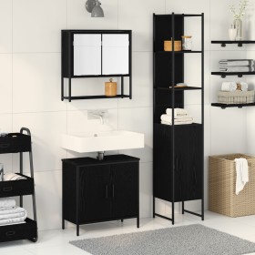 Conjunto de Muebles de Baño de 3 Piezas en Madera Elaborada de