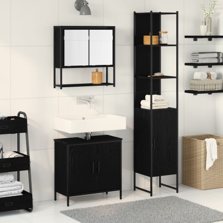 3-teiliges Badmöbel-Set aus Holz aus schwarzer Eiche | Foro24.es | Tu tienda online para hogar, jardín y más Foro24.es
