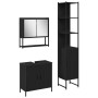 3-Piece Bathroom Furniture Set in Wood Made of Black Oak by , Bathroom furniture - Ref: Foro24-3334362, Price: 183,40 €, Disc...