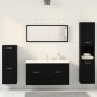 4-Piece Bathroom Furniture Set Black Oak Recycled Wood by , Bathroom furniture - Ref: Foro24-3334363, Price: 200,19 €, Discou...