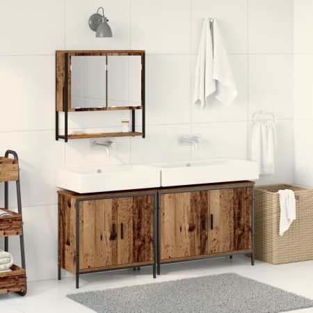 3-teiliges Badmöbel-Set aus altem Holzwerkstoff von , Badezimmermöbel - Ref: Foro24-3334364, Preis: 172,67 €, Rabatt: %