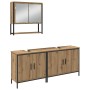 3-teiliges Badmöbel-Set aus handwerklichem Holzwerkstoff Eiche von , Badezimmermöbel - Ref: Foro24-3334365, Preis: 178,92 €, ...