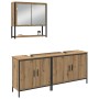 3-teiliges Badmöbel-Set aus handwerklichem Holzwerkstoff Eiche von , Badezimmermöbel - Ref: Foro24-3334365, Preis: 178,92 €, ...