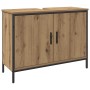 3-teiliges Badmöbel-Set aus handwerklichem Holzwerkstoff Eiche von , Badezimmermöbel - Ref: Foro24-3334365, Preis: 178,92 €, ...