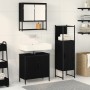 3-teiliges Badmöbel-Set aus schwarzem Holzwerkstoff von , Badezimmermöbel - Ref: Foro24-3334369, Preis: 158,00 €, Rabatt: -5%%