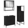 3-teiliges Badmöbel-Set aus schwarzem Holzwerkstoff von , Badezimmermöbel - Ref: Foro24-3334369, Preis: 158,00 €, Rabatt: -5%%