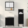 3-teiliges Badmöbel-Set aus schwarzem Holzwerkstoff von , Badezimmermöbel - Ref: Foro24-3334369, Preis: 158,00 €, Rabatt: -5%%