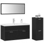 4-teiliges Badmöbel-Set aus schwarzer Eiche aus Industrieholz von , Badezimmermöbel - Ref: Foro24-3334370, Preis: 316,27 €, R...