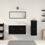 4 Piece Bathroom Furniture Set Black Oak Industrial Wood by , Bathroom furniture - Ref: Foro24-3334370, Price: 316,27 €, Disc...