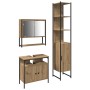3-teiliges Badmöbel-Set aus handwerklichem Eichenholz von , Badezimmermöbel - Ref: Foro24-3334371, Preis: 167,88 €, Rabatt: %