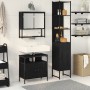 3-Piece Bathroom Furniture Set in Black Oak Engineered Wood by , Bathroom furniture - Ref: Foro24-3334372, Price: 178,15 €, D...