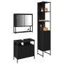 3-teiliges Badmöbel-Set aus schwarzem Eichenholz | Foro24.es | Tu tienda online para hogar, jardín y más Foro24.es