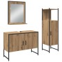 3-teiliges Badmöbel-Set aus handwerklich gefertigtem Eichenholz von , Badezimmermöbel - Ref: Foro24-3334375, Preis: 170,48 €,...