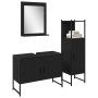 Conjunto de Muebles de Baño de 3 Piezas en Madera de Roble Negro