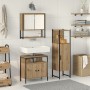 3-teiliges Badmöbel-Set aus handgefertigter Eiche aus bearbeitetem Holz von , Badezimmermöbel - Ref: Foro24-3334377, Preis: 1...