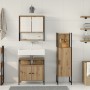 3-piece bathroom furniture set in handcrafted oak made of crafted wood by , Bathroom furniture - Ref: Foro24-3334377, Price: ...