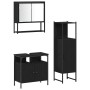 3-teiliges Badmöbel-Set aus schwarzer Eiche, Holzwerkstoff von , Badezimmermöbel - Ref: Foro24-3334378, Preis: 155,78 €, Raba...