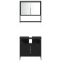 3-teiliges Badmöbel-Set aus schwarzer Eiche, Holzwerkstoff von , Badezimmermöbel - Ref: Foro24-3334378, Preis: 155,78 €, Raba...