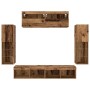 8 Piece TV Wall Unit with LED Old Wood Crafted Wood by , TV Furniture - Ref: Foro24-3334380, Price: 329,08 €, Discount: %