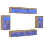 Unidades de TV de 8 piezas con LED y madera elaborada de roble artesanal von , TV-Möbel - Ref: Foro24-3334387, Preis: 230,80 ...