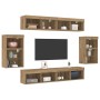 Unidades de TV de 8 piezas con LED y madera elaborada de roble artesanal von , TV-Möbel - Ref: Foro24-3334387, Preis: 230,80 ...