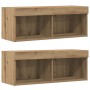 Unidades de TV de 8 piezas con LED y madera elaborada de roble artesanal von , TV-Möbel - Ref: Foro24-3334387, Preis: 230,80 ...