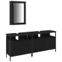 3-Piece Bathroom Furniture Set in Wood Made of Black Oak by , Bathroom furniture - Ref: Foro24-3334393, Price: 159,96 €, Disc...