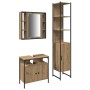 3-piece vanity set in smoked engineered wood oak by , Bathroom furniture - Ref: Foro24-3334394, Price: 176,10 €, Discount: %