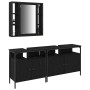 3-Piece Bathroom Furniture Set in Black Oak Engineered Wood by , Bathroom furniture - Ref: Foro24-3334399, Price: 170,60 €, D...