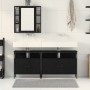 3-Piece Bathroom Furniture Set in Black Oak Engineered Wood by , Bathroom furniture - Ref: Foro24-3334399, Price: 170,60 €, D...