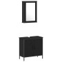 3-Piece Bathroom Furniture Set in Black Oak Wood by , Bathroom furniture - Ref: Foro24-3334401, Price: 175,93 €, Discount: %