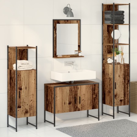 Set mit 4 Badezimmermöbeln Altholz Holzwerkstoff von , Badezimmermöbel - Ref: Foro24-3334402, Preis: 233,80 €, Rabatt: %