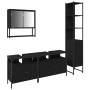 4-Piece Black Oak Bathroom Furniture Set Crafted Wood by , Bathroom furniture - Ref: Foro24-3334406, Price: 245,07 €, Discoun...