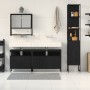 4-teiliges Badmöbel-Set aus schwarzer Eiche aus handgefertigtem Holz | Foro24.es | Tu tienda online para hogar, jardín y más Foro24.es