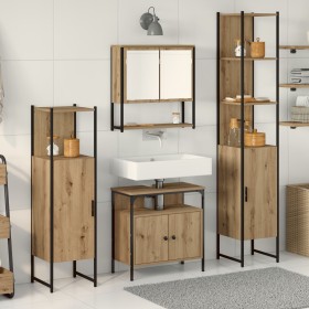 Juego de Muebles de Baño de 4 Piezas de madera de roble de de , Muebles de baño - Ref: Foro24-3334407, Precio: 230,94 €, Desc...