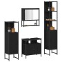 4-Piece Bathroom Furniture Set in Black Oak Wood by , Bathroom furniture - Ref: Foro24-3334408, Price: 234,95 €, Discount: %
