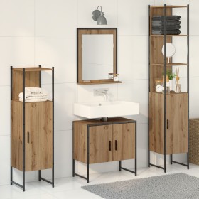 4-piece bathroom furniture set Oak artisan Engineered wood by , Bathroom furniture - Ref: Foro24-3334410, Price: 232,62 €, Di...