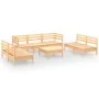 Gartenmöbel-Set 8-teilig aus massivem Kiefernholz von vidaXL, Gartensets - Ref: Foro24-3082567, Preis: 327,67 €, Rabatt: %