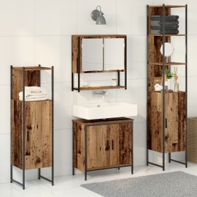 Conjunto de Muebles de Baño de 4 Piezas Madera Vieja Madera Ingenierizada de , Muebles de baño - Ref: Foro24-3334412, Precio:...