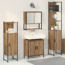 4-Piece Oak Wood Bathroom Furniture Set by , Bathroom furniture - Ref: Foro24-3334413, Price: 244,75 €, Discount: %